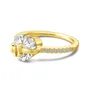 Heart Cut Diamond White Sterling Silver Heart Bow Engagement Ring