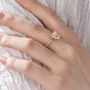 Heart Cut Diamond White Sterling Silver Heart Bow Engagement Ring