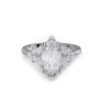 Marquise Cut Diamond White Sterling Silver Engagement Ring