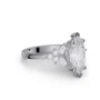 Marquise Cut Diamond White Sterling Silver Engagement Ring
