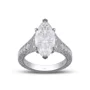 Marquise Cut Diamond White Sterling Silver Engagement Ring