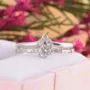 Round Cut Diamond White Classic 925 Sterling Silver Ring Set