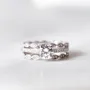 Round Cut Diamond White Classic 3-Piece 925 Sterling Silver Ring Set