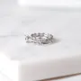 Round Cut Diamond White Classic 3-Piece 925 Sterling Silver Ring Set