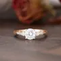 Round Cut Diamond White Classic 3-Stone 925 Sterling Silver Ring Set