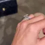 Emerald Cut Diamond White Solitaire 3-Piece 925 Sterling Silver Ring Set