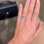 Emerald Cut Diamond White Solitaire 3-Piece 925 Sterling Silver Ring Set