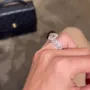 Cushion Cut Diamond White Halo 925 Sterling Silver Ring Set
