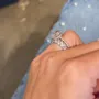 Oval Cut Diamond White Classic 925 Sterling Silver Ring Set