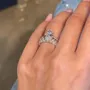 Oval Cut Diamond White Classic 925 Sterling Silver Ring Set
