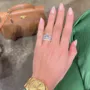 Oval Cut Diamond White 3-Piece 925 Sterling Silver Ring Set