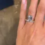 Emerald Cut Diamond White Solitaire 3-Piece 925 Sterling Silver Ring Set