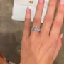 Round Cut Diamond White Classic 925 Sterling Silver Ring Set