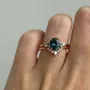 Oval Cut 925 Sterling Silver Rose Gold Classic Ring Set