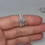Marquise Cut Diamond White 925 Sterling Silver 3-Piece Ring Set
