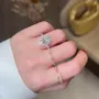 Oval Cut Diamond White Halo 925 Sterling Silver Yellow Gold 3-Piece Ring Set