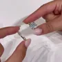 Emerald Cut Diamond White 925 Sterling Silver Yellow Gold Solitaire Ring Set