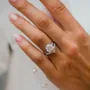 Round Cut Diamond White 925 Sterling Silver Classic Solitaire Ring Set