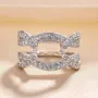 Marquise Cut Diamond White Sterling Silver 3-Stone Ring Set