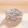 Marquise Cut Diamond White Sterling Silver 3-Stone Ring Set