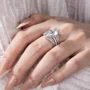 Marquise Cut Diamond White Sterling Silver Ring Set