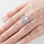 Marquise Cut Diamond White Sterling Silver Ring Set