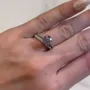 Round Cut Diamond White Sterling Silver Classic Ring Set
