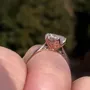 Oval Cut Diamond White Sterling Silver Rose Gold Solitaire Bridal Sets