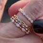 Diamond White Sterling Silver Yellow Gold 6-Piece Bridal Sets