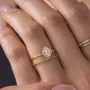 Marquise Cut Diamond White Sterling Silver Yellow Gold Halo Bridal Sets