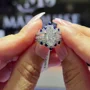 Marquise Cut Diamond White 925 Sterling Silver Art Deco Jacket Ring