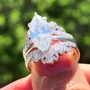 Marquise Cut Diamond White 925 Sterling Silver Hidden Halo Jacket Ring