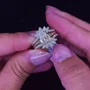 Pear Cut Diamond White 925 Sterling Silver Yellow Gold Jacket Ring