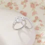 Oval Cut Diamond White Sterling Silver Bridal Sets