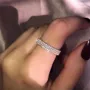 Diamond White Round Cut 925 Sterling Silver Band