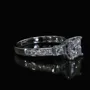 Diamond White Princess Cut 925 Sterling Silver 3-Stone Engagement Ring