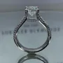 Diamond White Round Cut Engagement Ring in 925 Sterling Silver