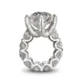 Round Cut Diamond White Engagement Ring in 925 Sterling Silver