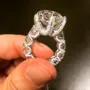 Round Cut Diamond White Engagement Ring in 925 Sterling Silver