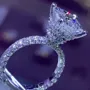 Princess Cut Diamond White Classic Engagement Ring in 925 Sterling Silver