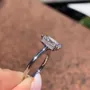 Diamond White Radiant Cut Classic Engagement Ring in 925 Sterling Silver