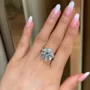 Diamond White Round Cut 925 Sterling Silver Engagement Ring