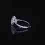 Pear Cut Diamond White 925 Sterling Silver Halo Engagement Ring