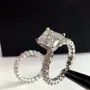 Diamond White Radiant Cut Bridal Sets in 925 Sterling Silver