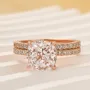 Cushion Cut Diamond White Sterling Silver Halo Ring Set