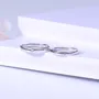 Round Diamond White Sterling Silver Couple Rings