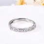 Round Diamond White Sterling Silver Couple Rings
