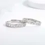 Round Diamond White Sterling Silver Couple Rings
