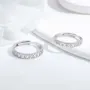Round Diamond White Sterling Silver Couple Rings