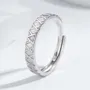 Round Diamond White Sterling Silver Couple Rings